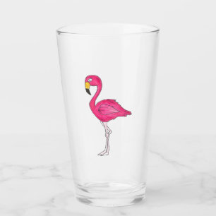 Shock rosa Flamingo Tropical Island Bird Glaskopp