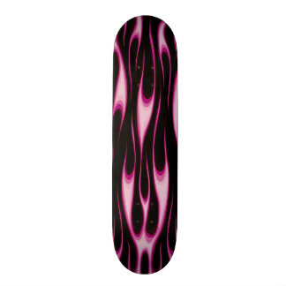 Shock rosa flammar mini skateboard bräda 18,5 cm