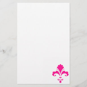 Shock rosa Fleur-de-lis Brevpapper