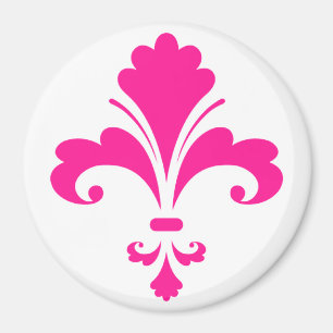 Shock rosa Fleur-de-lis Magnet