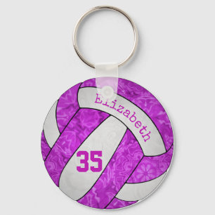 shock rosa flickors volleyball keychain-nummer nam nyckelring