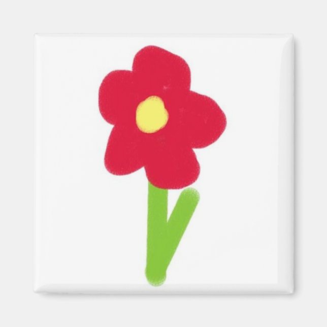 Shock rosa Flower 2 Magnet (Framsidan)
