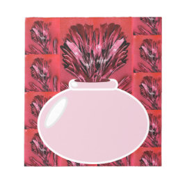Shock rosa Flower Vas Anteckningsblock