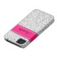 Shock rosa & fodral för iPhone 4 för silverglitter Case-Mate iPhone Skal (Ovansidan)