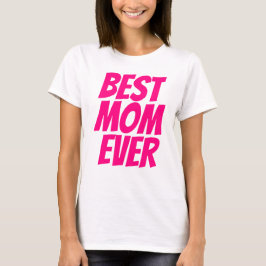 Shock rosa för bästa mamma någonsin-personlig t shirt