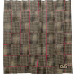 Shock rosa för Designer Houndstooth Black Taupe