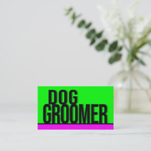 Shock rosa för Grönt av hund Hett Visitkort