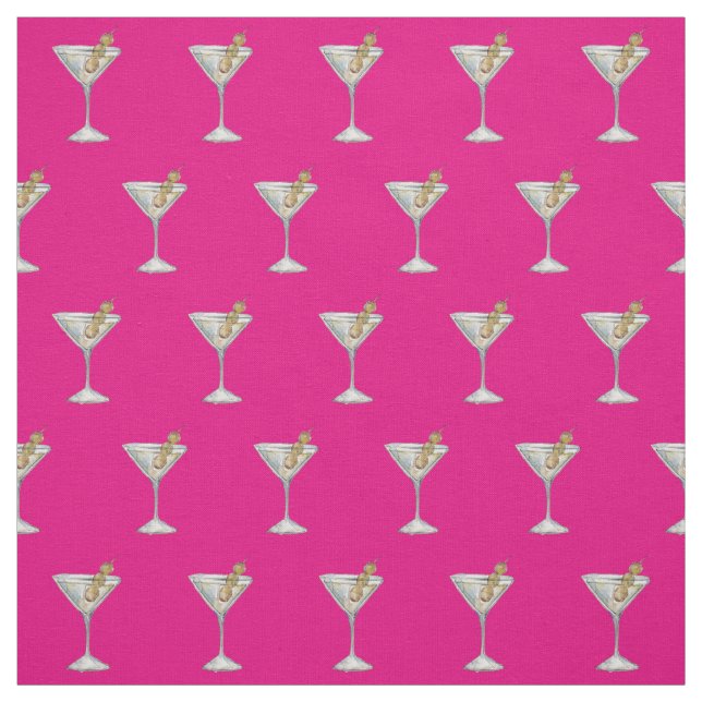 Shock rosa för karantantini Cocktail Mönster Ansik Tyg (Provkarta)