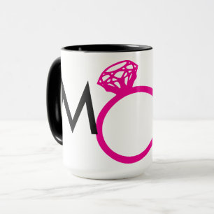 SHOCK ROSA FÖR MAID OF HONORDIAMANTRING MUGG