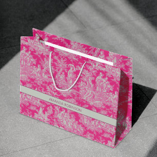 shock rosa för vintage av chic de jouy