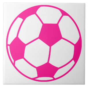 Shock rosa Fotboll Kakelplatta