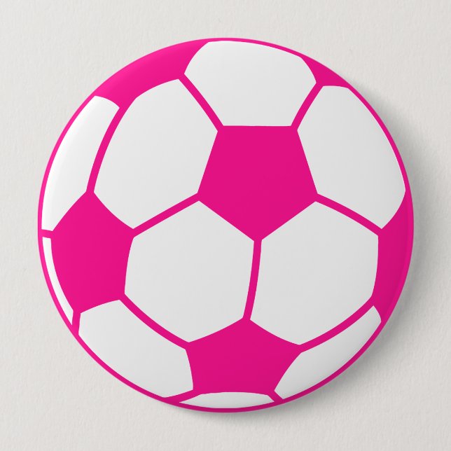 Shock rosa Fotboll Knapp (Framsida)