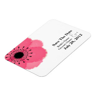 Shock rosa Fransk Anemone Spara datum magneter