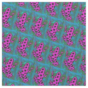 Shock rosa Frog with Black Spots Tyg
