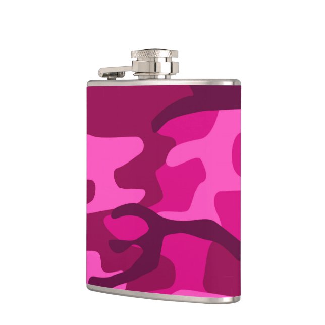 Shock rosa Fuchsia Camo Camouflage Girly Mönster Fickplunta (Vänster)