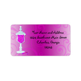 Shock rosa Fuchsia Candy Buffet Adressetikett