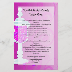 Shock rosa Fuchsia Candy Buffet Flygblad