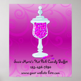 Shock rosa Fuchsia Candy Buffet Poster
