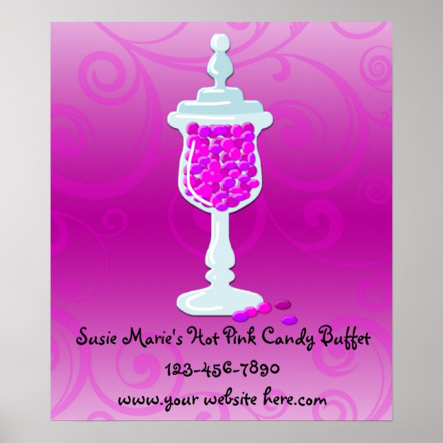 Shock rosa Fuchsia Candy Buffet Poster (Framsidan)