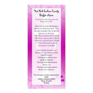 Shock rosa Fuchsia Candy Buffet Reklamkort