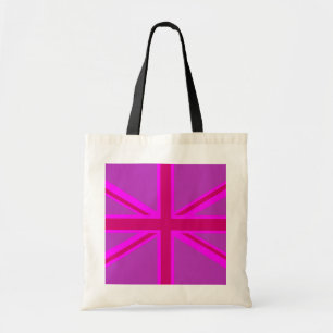 Shock rosa Fuchsia Union Jack Decor Tygkasse
