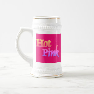 Shock rosa fuchsia white stein guld trim sejdel