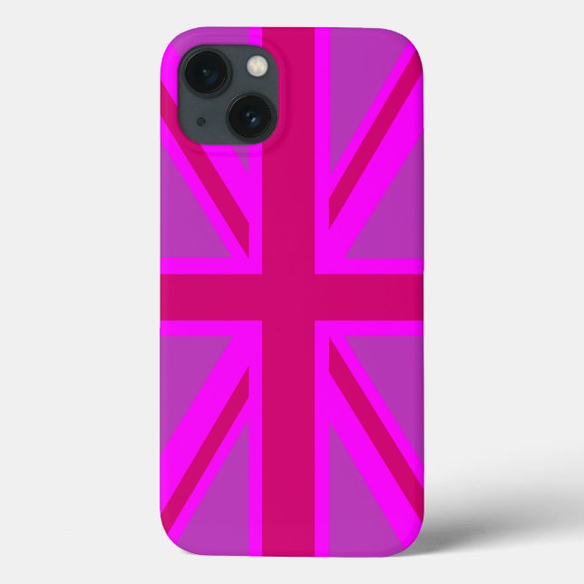 Shock rosa Fushia Union Jack British Flagga (Baksida)