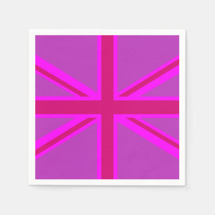 Shock rosa Fushia Union Jack Pappersservett