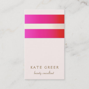 Shock rosa Girly och Feminine Beauty Consultant Visitkort