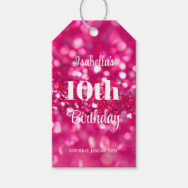 Shock rosa Glam i alla åldrar Presentetikett