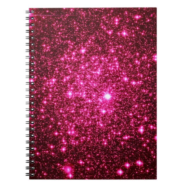 Shock rosa Glitter Anteckningsbok (Framsidan)
