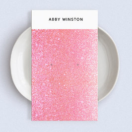 Shock rosa Glitter arring Holder Visitkort