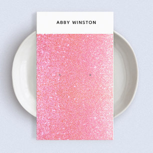 Shock rosa Glitter arring Holder Visitkort