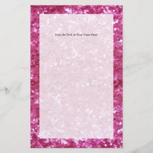 Shock rosa Glitter Brevpapper