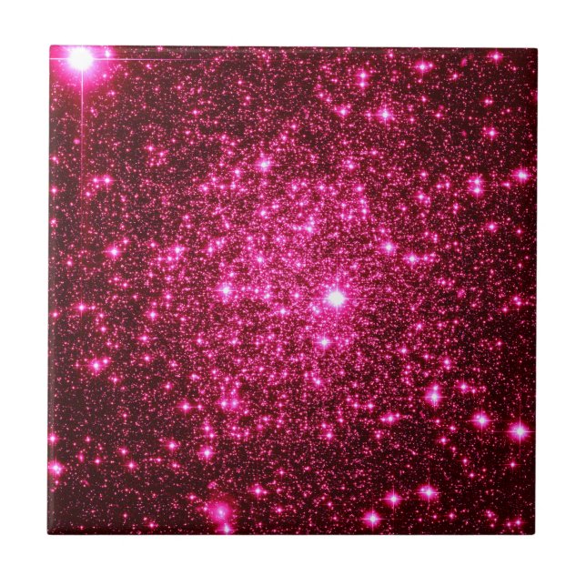 Shock rosa Glitter Kakelplatta (Framsidan)