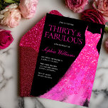 Shock rosa Gnistra Dress 30års födelsedag Party Bl Inbjudningar<br><div class="desc">Shock rosa Gnistra Dress 30års födelsedag Party Black Thirty & Fabulous-inbjudningsvarianter till inbjudan och matchande artiklar i vår butik</div>