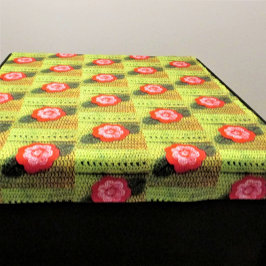 Shock rosa Golden Grönt Artisan Crochet Print