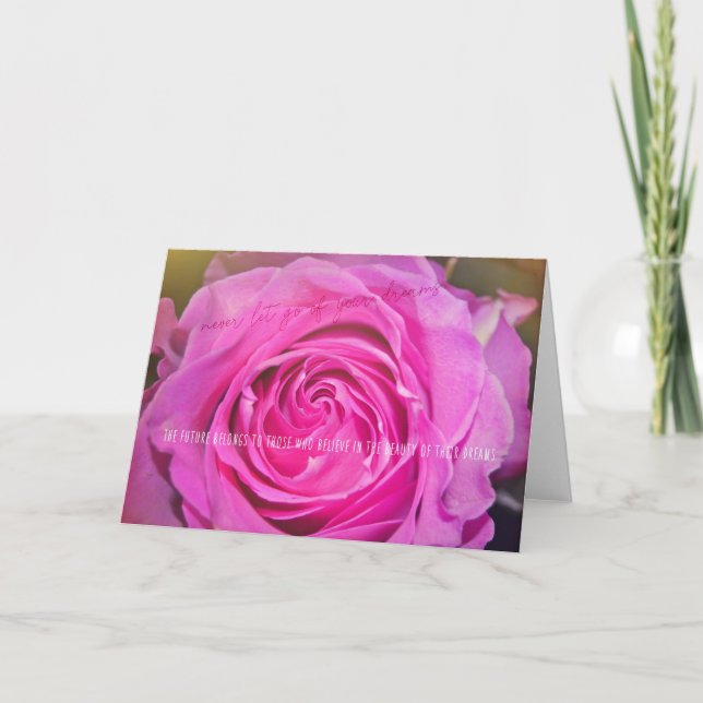 SHOCK ROSA Greeting Card Tack Kort (Framsida)