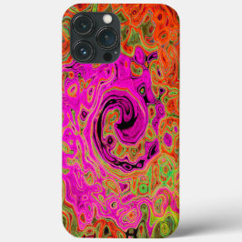 Shock rosa Groovy Abstrakt Retro Liquid Swirl