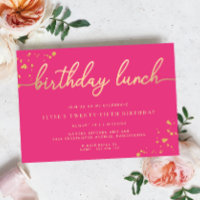 Shock rosa Guld Birthday Lunch