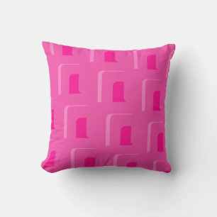 Shock rosa Gult Retro Geometric Mönster Kudde