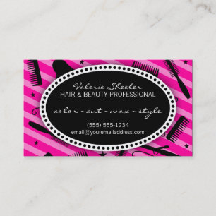 Shock rosa Hair & Beauty Möte Tidsbeställning Kort