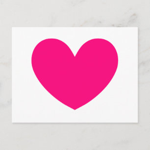 Shock rosa Heart-design A01 Vykort