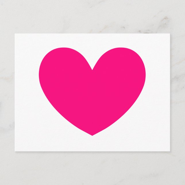 Shock rosa Heart-design A01 Vykort (Framsida)