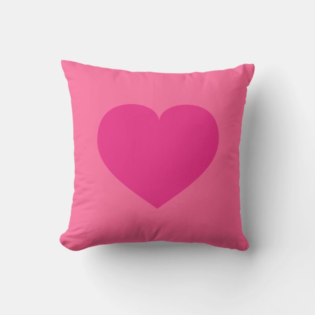 Shock rosa Heart Kudde (Framsida)