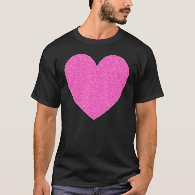 Shock rosa Heart Shape Kärlek Valentines day Outfi T Shirt (Framsida)