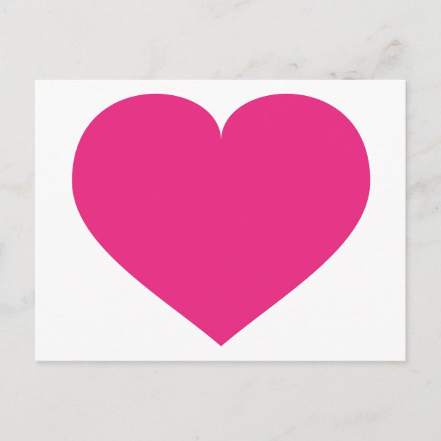 Shock rosa Heart Vykort (Framsida)