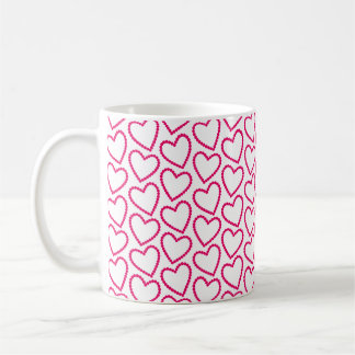 Shock rosa Hearts Kaffemugg