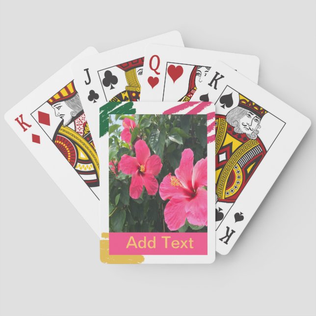 Shock rosa Hibiscus Casinokort (Baksidan)