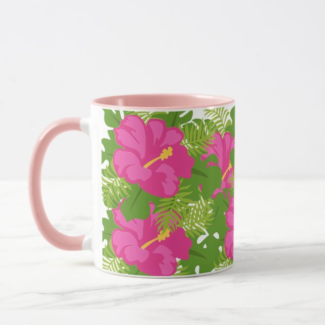 SHOCK ROSA HIBISCUS FLOWER MUGG (Vänster)